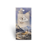 Soghaat Hersh 2 100ml Eau de Parfum bottle with a winter mountain landscape and castle illustration.