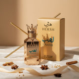 Soghaat Hersh Lahab 100ml Eau de Parfum bottle with crown cap and gold box. Aromatic fresh spicy woody fragrance.