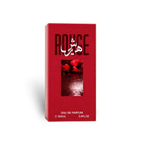 Soghaat Hersh Rouge Eau de Parfum 100ml bottle in a vibrant red box with elegant floral and liquid design details.