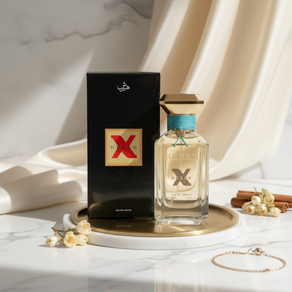 Soghaat Hersh X 100ml Eau de Parfum for unisex, fresh floral woody scent with bergamot, apple, lavender, jasmine, violet, spices, vanilla, sandalwood, cardamom.