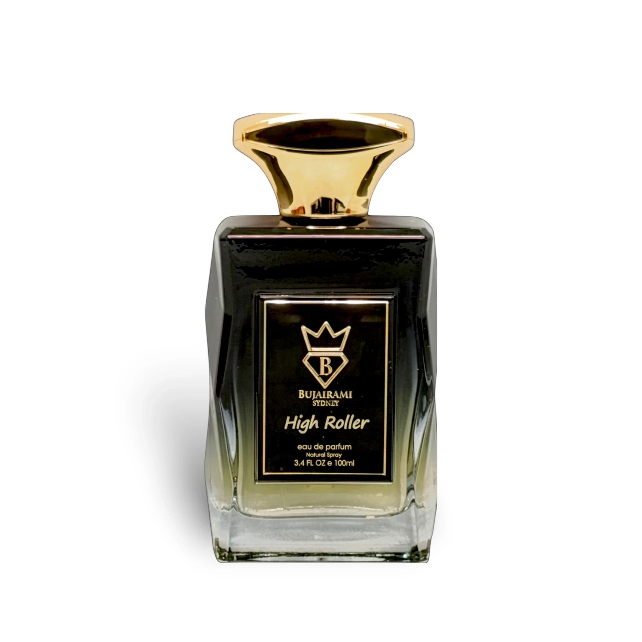 Soghaat High Roller Eau de Parfum for men, amber woody oriental fragrance with spicy, lavender, and woody notes.
