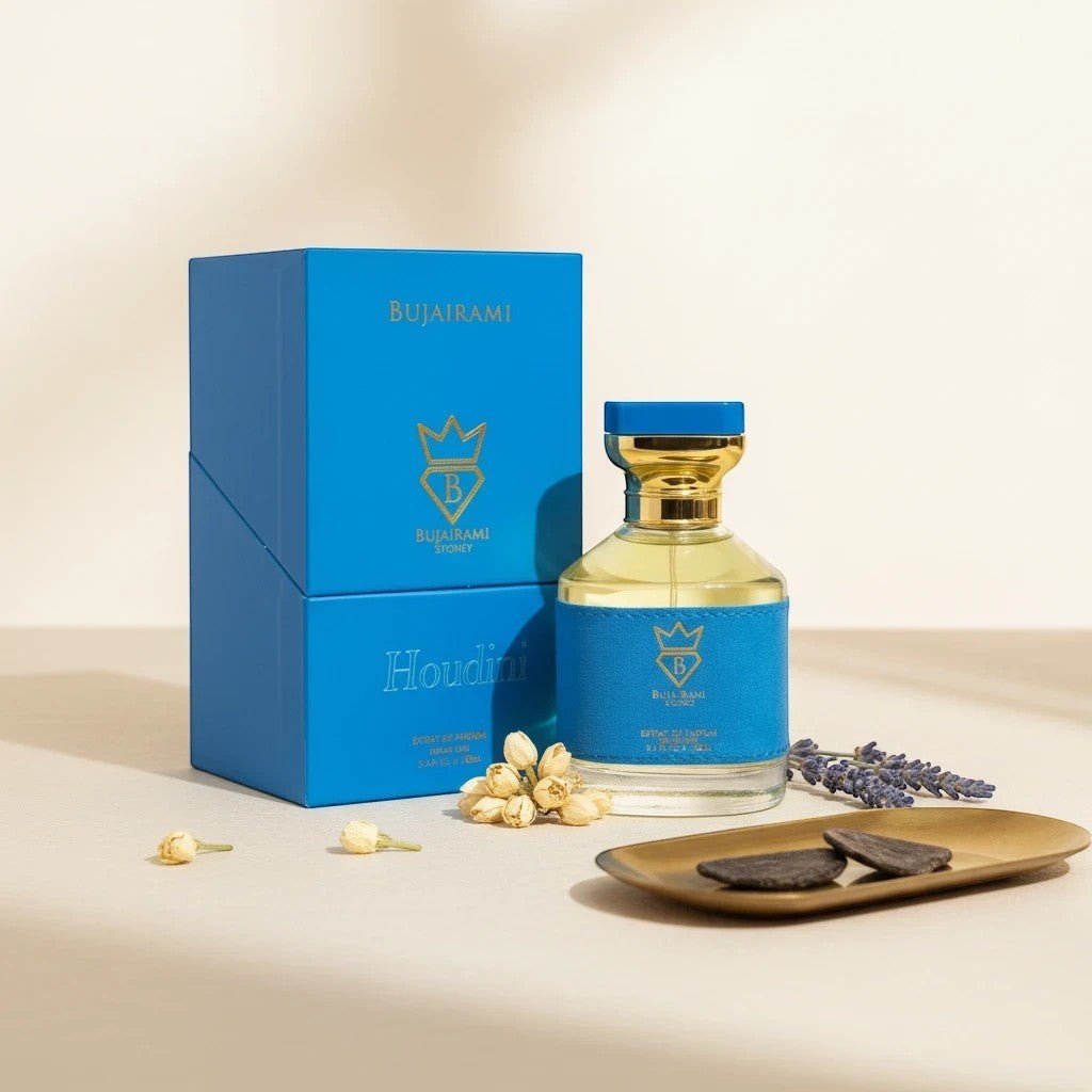 Soghaat Houdini 100ml Extrait de Parfum for men, fresh oud woody fragrance with citrus notes, sandalwood and musk.