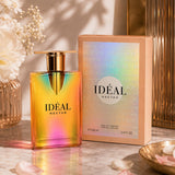 Soghaat Ideal Nectar 100ml Eau de Parfum for women, a sweet floral gourmand fragrance with rose, caramel, popcorn, and vanilla notes.
