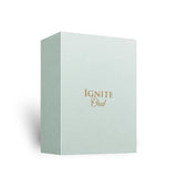 Soghaat Ignite Oud 60ml Eau de Parfum box in pale green with elegant gold lettering, a unisex woody amber fragrance.