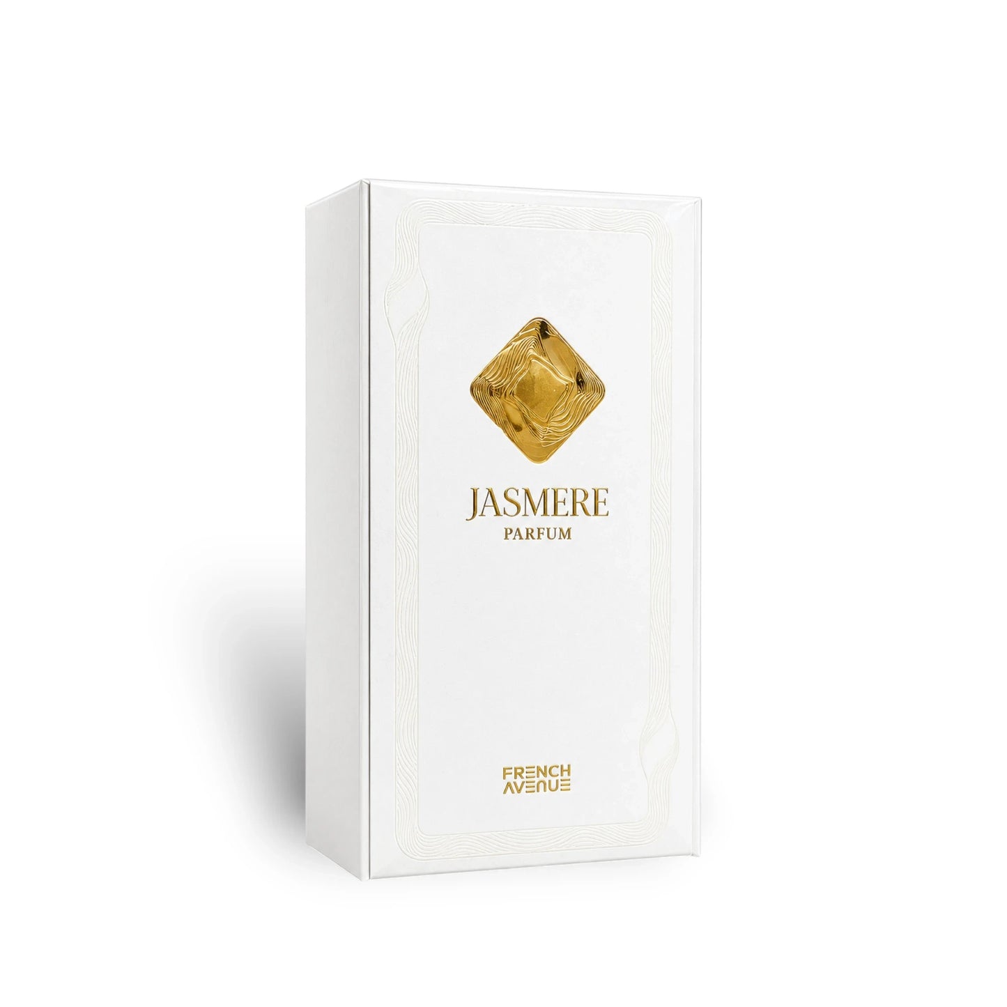 Soghaat Jasmere by French Avenue 100ml Extrait de Parfum in a white rectangular box with a gold diamond emblem.