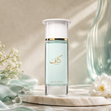 Soghaat Kaaf by Ahmed Al Maghribi 100ml unisex extrait de parfum in a clear glass bottle with a white cap.