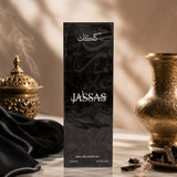 Soghaat Klikat Jassas 200ml Eau de Parfum for men, amber spicy woody fragrance with vanilla and oud notes.