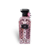 Soghaat Lady REEF 100ml Eau de Parfum, a floral, fresh, citrus and fruity unisex fragrance in a pink patterned glass bottle with a black cap and pink floral accent.