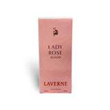 Soghaat Lady Rose Bloom 100ml Eau de Parfum for women, a rose amber floral fragrance with pink pepper, mandarin, saffron, rose, jasmine, amber, patchouli and musk.