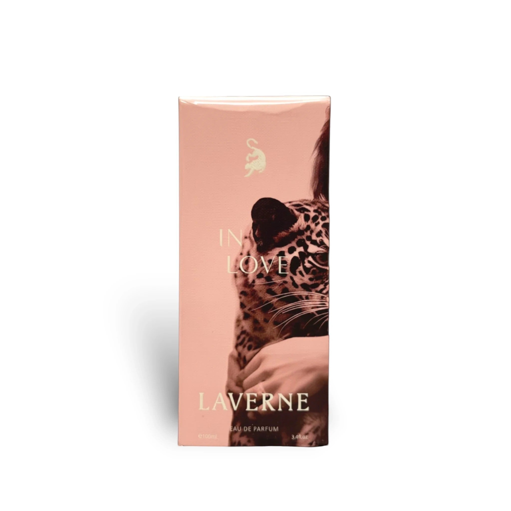 Soghaat Laverne In Love Eau de Parfum 100ml bottle with leopard graphic and text.