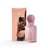 Soghaat Laverne In Love Eau de Parfum 100ml, a sweet amber gourmand fragrance with pink pepper, raspberry, peach, rose, and iris notes.