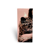 Soghaat Laverne Lady Rose Eau de Parfum 100ml bottle with leopard print and rose accents.