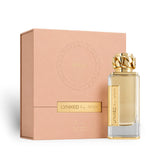 Soghaat Lynked Forever Eau de Parfum for women, 100ml. Features a gold chain-link cap and a peach box.
