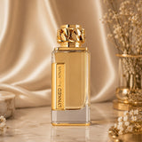 Soghaat Lynked Forever Eau de Parfum for women, a fresh woody aromatic fragrance with a gold chain-link cap.