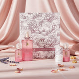 Soghaat Miss Laverne Extreme Perfume Gift Set for women, featuring 150ml and 25ml perfumes, 25ml hair perfume, and a pink scarf.