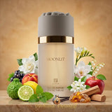Moonlit 100ml Extrait de Parfum by Ahmed Al Maghribi with citrus fruits, flowers and wood accents.