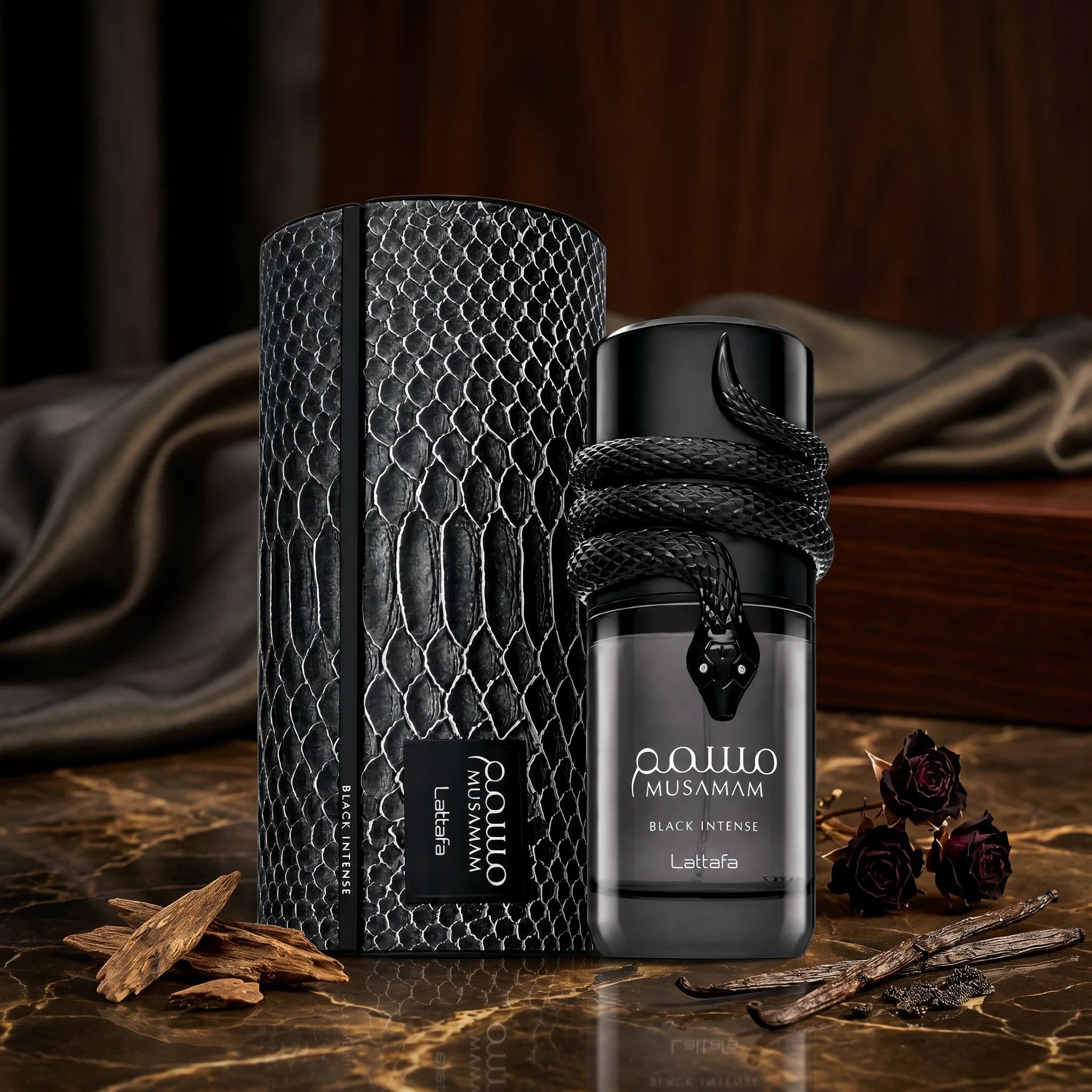 Musamam Black Intense 100ml Eau de Parfum by Lattafa | Soghaat
