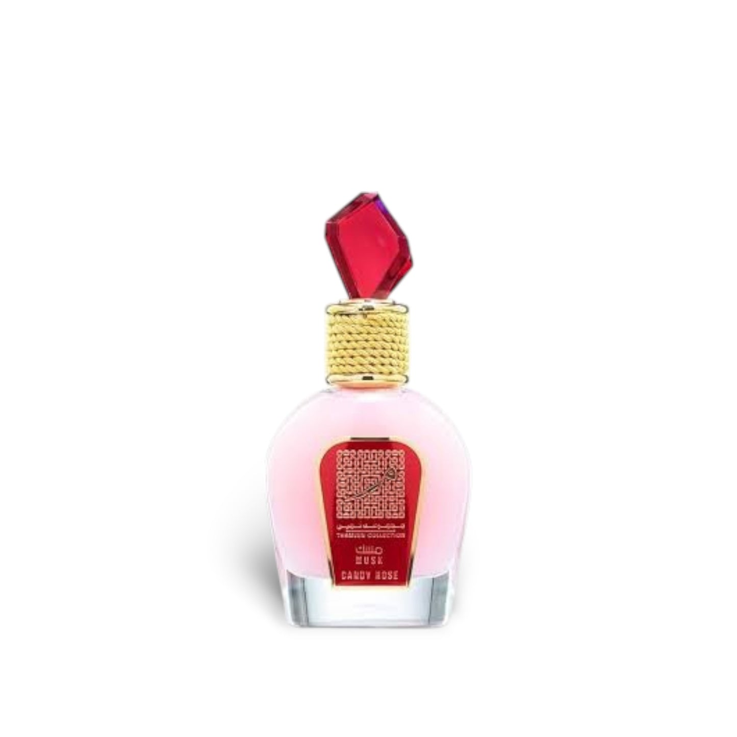 Soghaat Musk Candy Rose (Thameen Collection) 100ml Eau de Parfum, a unisex floral, citrus, and amber fragrance with rose, white musk, and amber notes.