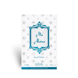 Soghaat Nabeel Ma'Alaina 100ml Eau de Parfum box with white and silver geometric pattern and blue ornate frame.