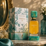 Soghaat Nebula II 100ml Eau de Parfum for Unisex, a fresh oud woody fragrance with citrus, bergamot, jasmine, rose, oud, amber, and musk.