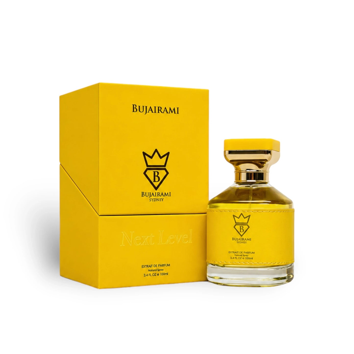 Soghaat Next Level 100ml Extrait de Parfum bottle and box, unisex fresh floral fragrance with grapefruit, ginger, and amber notes.