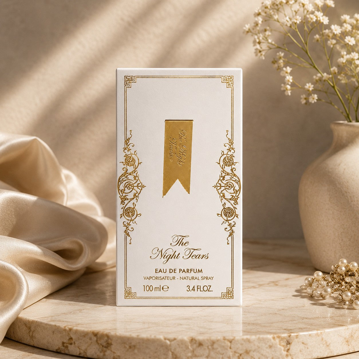 Soghaat The Night Tears Eau de Parfum 100ml, a floral fragrance with peony, lily of the valley, and stephanotis notes.