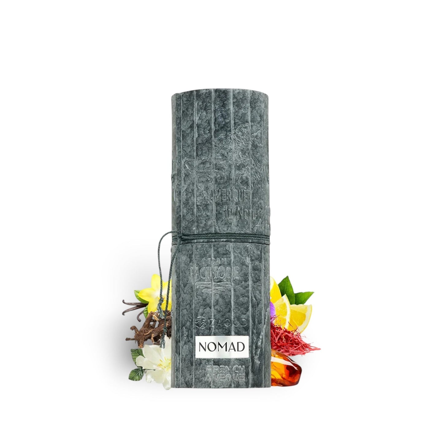 Soghaat Nomad 100ml Extrait de Parfum bottle with floral and citrus notes, saffron, and amber accents.