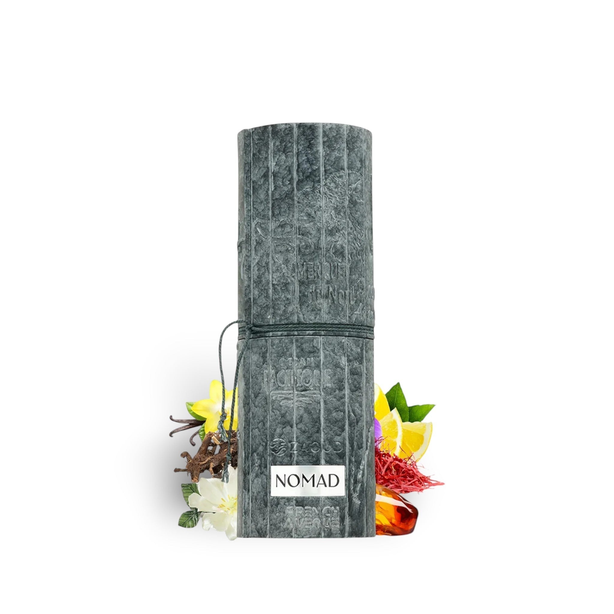 Soghaat Nomad 100ml Extrait de Parfum bottle with floral and citrus notes, saffron, and amber accents.