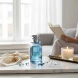 Soghaat Osma Amber’ S 75ml Eau de Parfum, a sweet amber gourmand fragrance in a blue glass bottle with a silver cap.