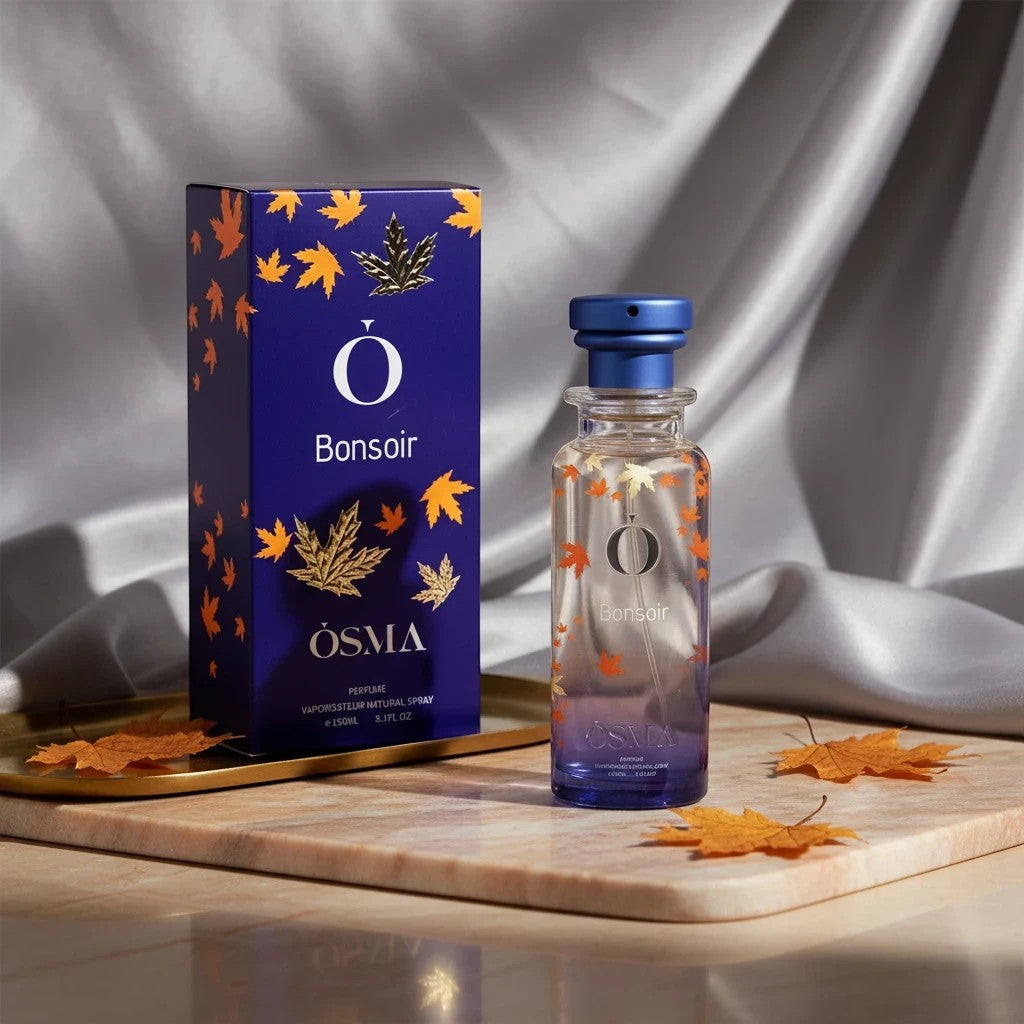 Soghaat Osma Bonsoir Eau de Parfum 150ml, a fresh citrus fragrance with grapefruit, leather, and cedarwood notes.