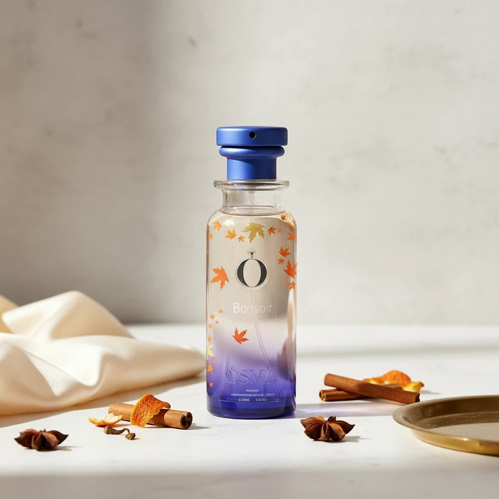 Soghaat Osma Bonsoir Eau de Parfum 150ml, a fresh citrus fragrance with grapefruit, leather, and cedarwood notes.