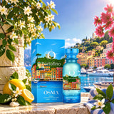Soghaat Osma Portofino 150ml Eau de Parfum bottle and box featuring a coastal Italian village scene with citrus