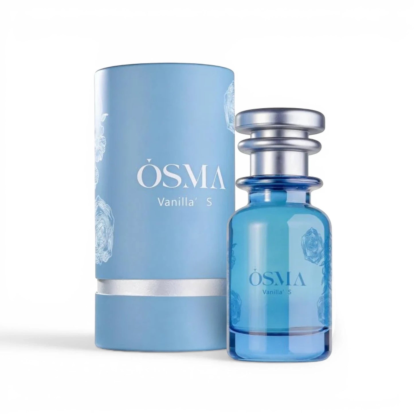 Soghaat Osma Vanilla S Eau de Parfum, a sweet amber gourmand fragrance with notes of tuberose, vanilla, amber, and leather.