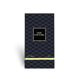 Ahmed Al Maghribi Oud Couture Extrait de Parfum 100ml bottle with a textured black design and gold accents.