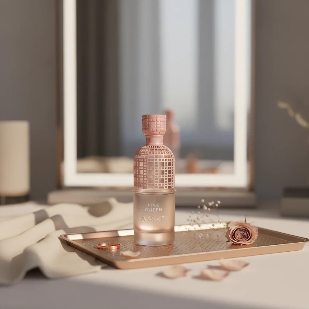 Soghaat Pink Queen 200ml Eau de Parfum for women, floral amber citrus woody fragrance with rose and orange notes.
