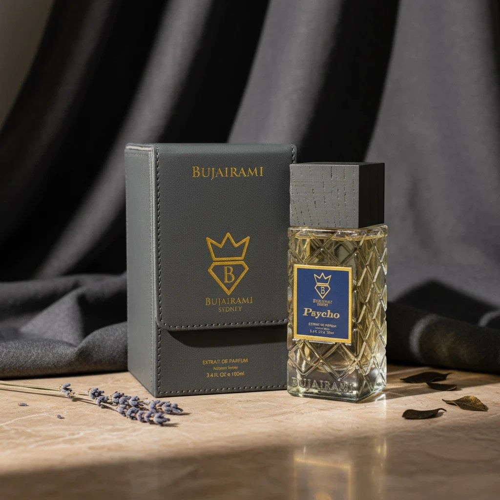 Soghaat Psycho 100ml Extrait de Parfum for unisex, featuring grapefruit, bergamot, ginger, and soft citrus notes.