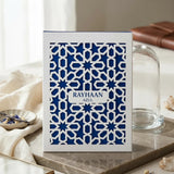 Soghaat Rayhaan Azul 100ml Eau de Parfum for men in a white box with blue geometric Arabian patterns.