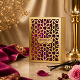 Soghaat Rayhaan Kiss 100ml Eau de Parfum, a unisex soft sweet musk fragrance with a gold geometric cut-out box.