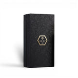 Soghaat Reef 29 Eau de Parfum in a black rectangular box with embossed rose patterns and a gold hexagonal logo.