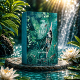 Soghaat REEF Veridian 150ml unisex Eau de Parfum bottle in a lush, water-themed setting with lotus flowers.