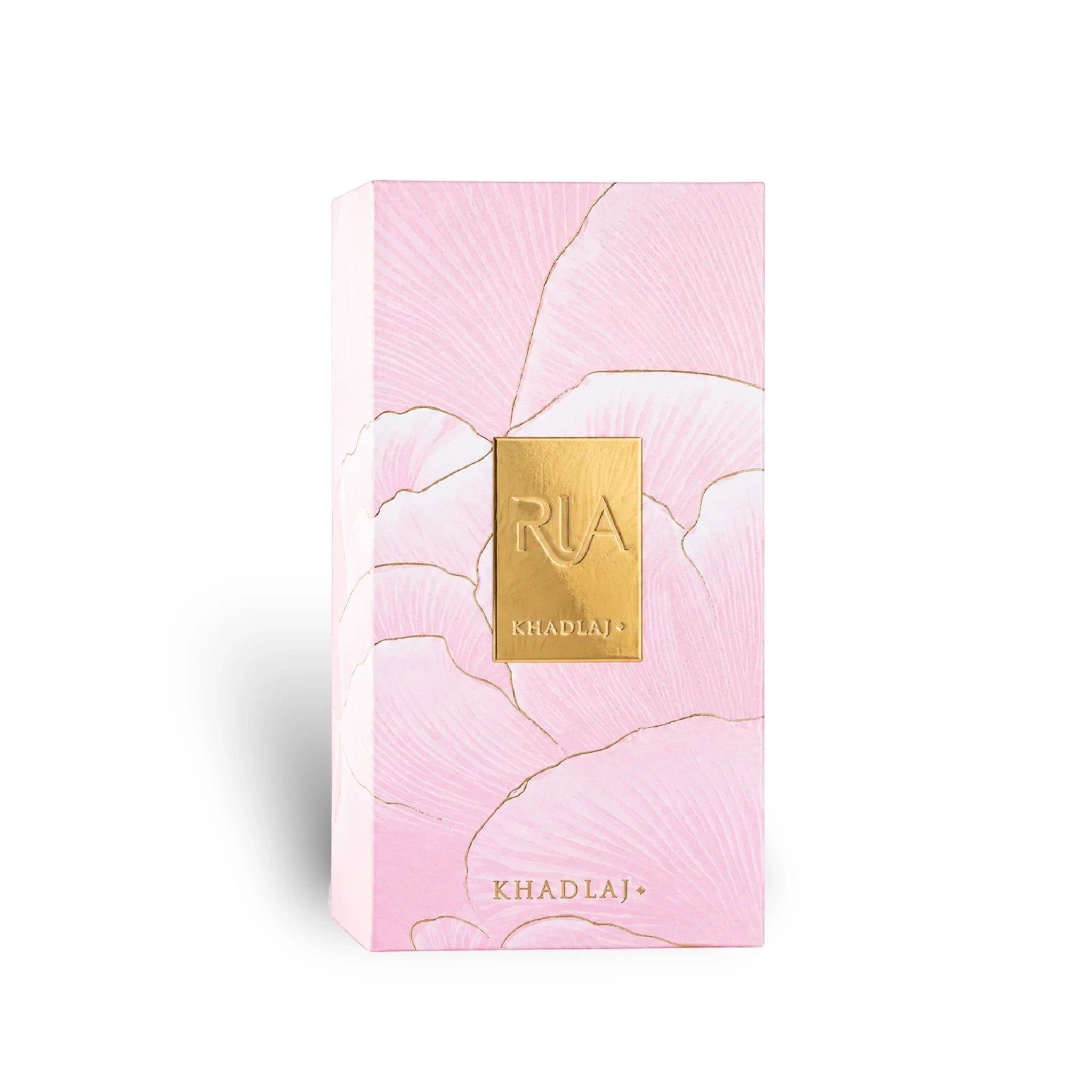Soghaat Ria 100ml Eau de Parfum box with pink floral design and gold accents.