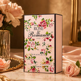 Soghaat Rose & Romance in Gold Eau de Parfum 100ml, a soft sweet musk fragrance with a floral print box.