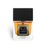 Soghaat Rutbah Adyan by Anfar 100ml Extrait de Parfum in a clear glass bottle with a black cap and gold label.