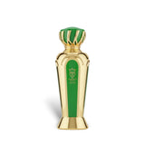 Soghaat Say Less 100ml Eau de Parfum bottle with gold accents and a green body, featuring a crown logo.