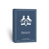 Soghaat Sedley Eau de Parfum 100ml bottle with a blue box featuring silver horses and shield emblem.