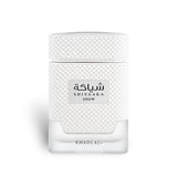 Soghaat Shiyaaka Snow Special Edition 100ml Eau de Parfum for men, white textured bottle with Arabic and English text.