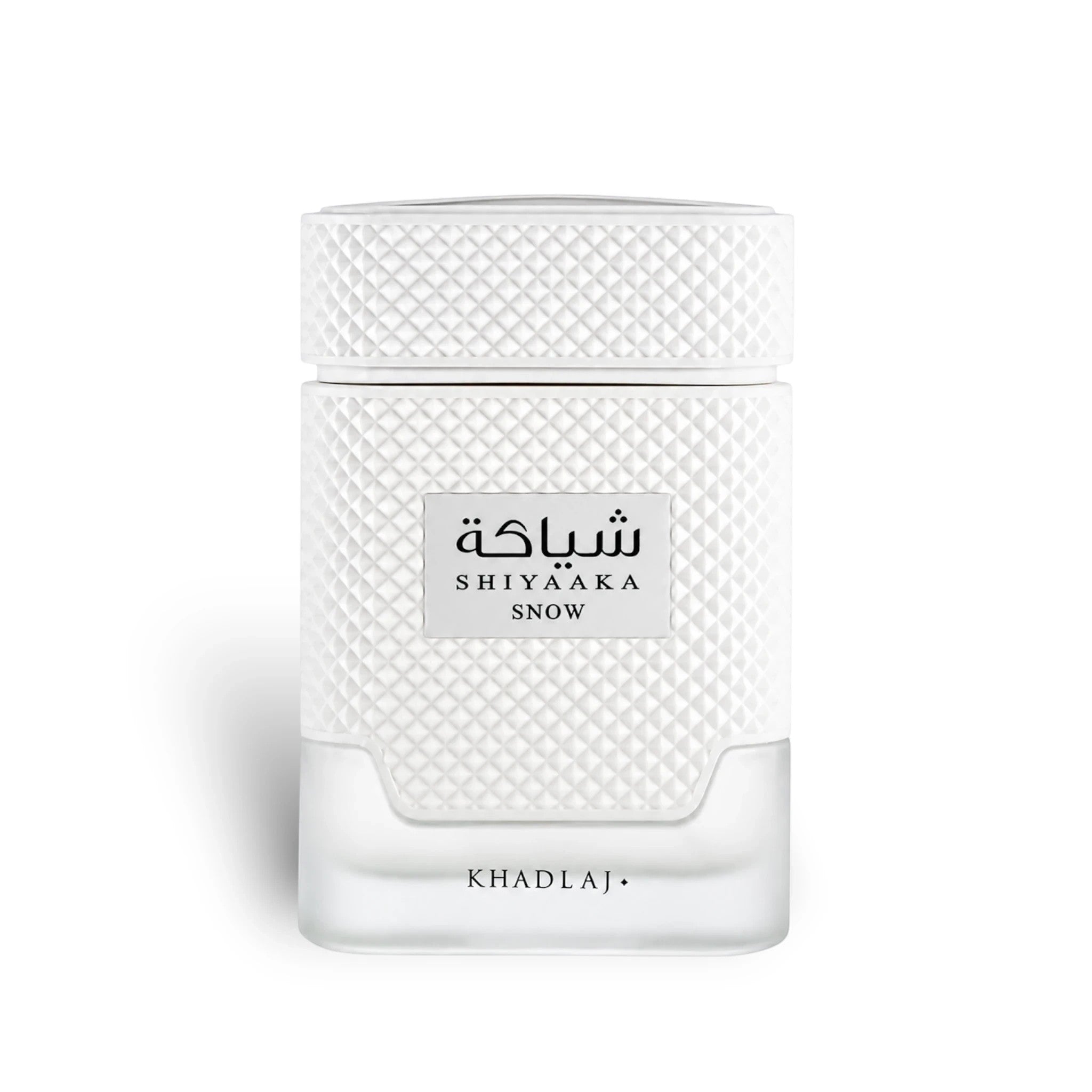 Soghaat Shiyaaka Snow Special Edition 100ml Eau de Parfum for men, white textured bottle with Arabic and English text.