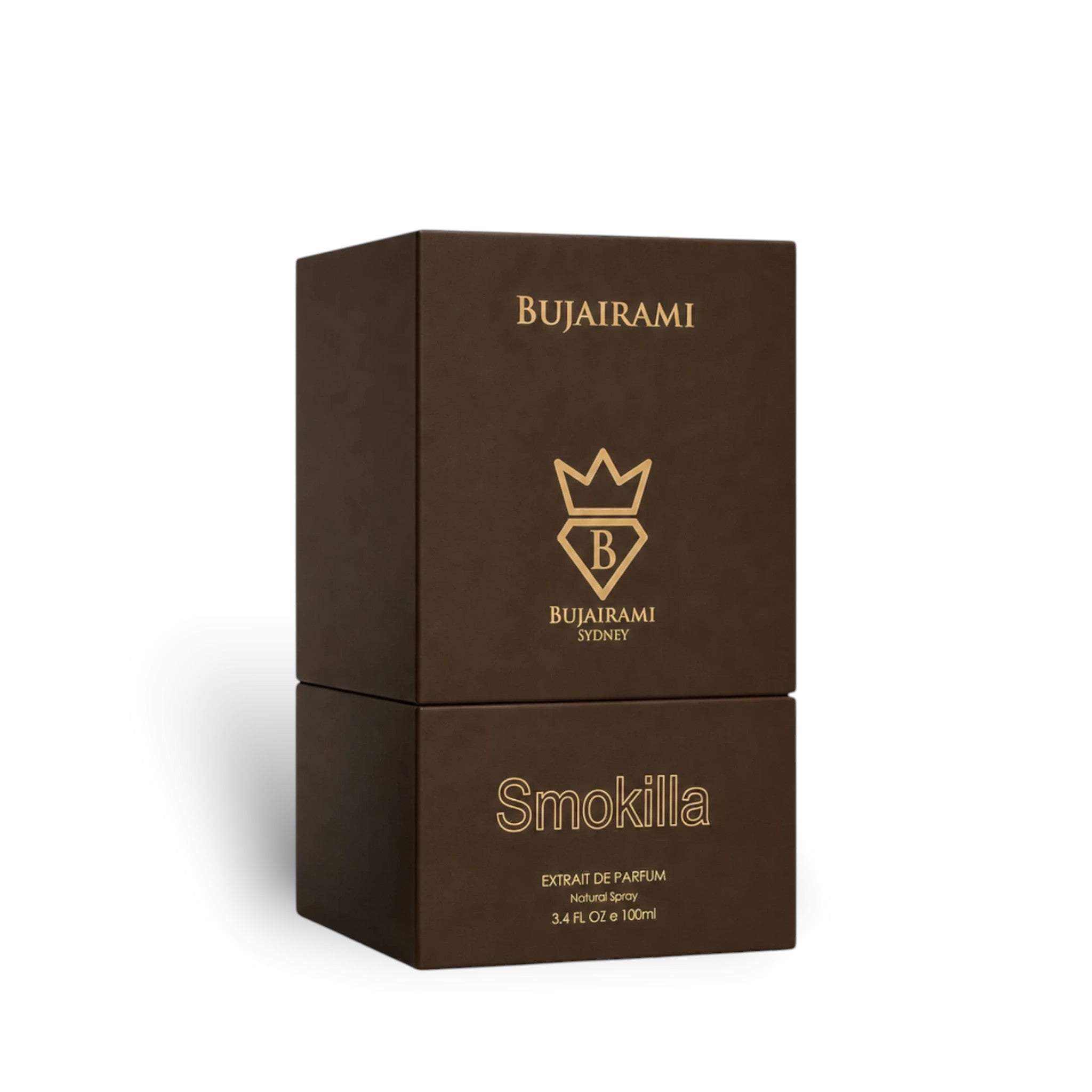Soghaat Smokilla 100ml Extrait de Parfum unisex amber woody oriental fragrance box with tobacco leaf and vanilla notes.