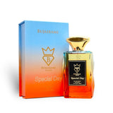 Soghaat Special Day Eau de Parfum 100ml, a unisex woody aromatic fragrance with a gradient bottle and box.
