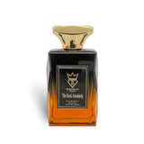 Soghaat The Rock Absolutely 100ml Eau de Parfum for men, a fresh woody aromatic fragrance with a gradient black to orange glass bottle and gold cap.